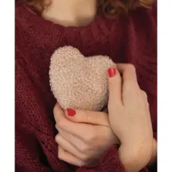 Μαξιλάρι με κουκούτσι κερασιού XMAS σε σχήμα καρδιάς με θέμα τα Χριστούγεννα - σε σχήμα καρδιάς