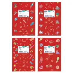 SKAG ΤΕΤΡΑΔΙΑ (SUPER) ΠΛΑΣΤΙΚΑ ΜΕ ΣΧΕΔΙΑ ΚΟΚΚΙΝΑ 17X25 ΡΙΓΕ 50Φ 80ΓΡ