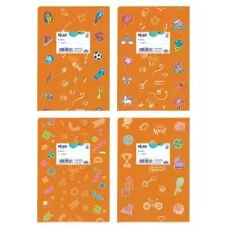 SKAG ΤΕΤΡΑΔΙΑ(SUPER)ΠΛΑΣΤΙΚΑ ΣΧΕΔΙΑ ΠΟΡΤΟΚΑΛΙ 17X25 ΡΙΓΕ 50Φ 80ΓΡ