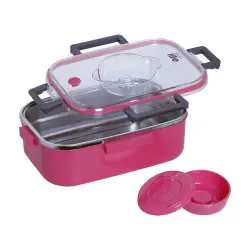 ECOLIFE Ορθογώνιο Φαγητοδοχείο 850ml Ροζ