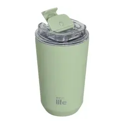 PURE GREEN COFFEE THERMOS 360ML ΔΙΑΦΑΝΕΣ ΚΑΠΑΚΙ