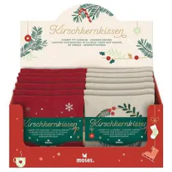 Μαξιλάρι με κουκούτσι κερασιάς XMAS 2 ΣΧΕΔΙΑ