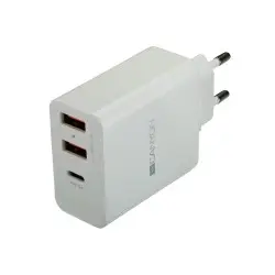 Canyon H-08 PD Power Adapter 30W USB-C 2USB-A White - CNE-CHA08W