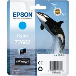 Ink Epson T7602 C13T76024010 Ultrachrome HD Cyan - 26ml