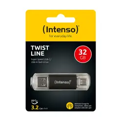 Intenso USB Drive 3.0 USB-A + USB-C Twist Line 32GB - 3539480