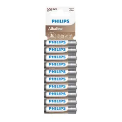 Philips LR03A20T.GRS, AAA ENTRY ALKALINE, 20 FOIL,