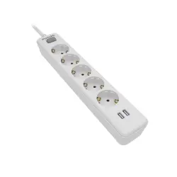 Philips SPN3052W.GRS Πολύπριζο 5 θέσεων με 2 USB Type-A 2.4 A