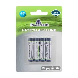 Powertech Hi-Tech Αλκαλικές Μπαταρίες AAA 1.5V 4τμχ