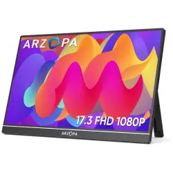 Arzopa A1M Portable Laptop Monitor 17.3'' FHD 1080P HDR 10