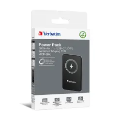 Verbatim Charge 'n' Go Magnetic Wireless Power Bank 5000 Black