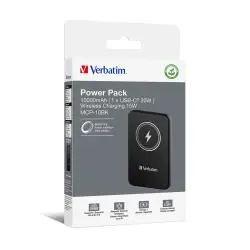 Verbatim Charge 'n' Go Magnetic Wireless Power Bank 10000 Black