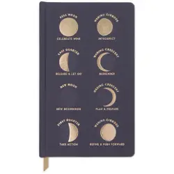 ΣΗΜΕΙΩΜΑΤΑΡΙΟ DESIGNWORKS CHARCOAL MOON PHASES 240 Φ. ΡΙΓΕ ΧΡΥΣΟ
