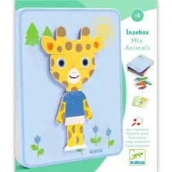 Djeco μαγνητικό παιχνίδι σύνθεσης με ξύλινα μαγνητάκια Mix ζωάκια