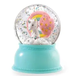 Djeco Φωτιστικό νυκτός χιονόμπαλα αυτόματης κίνησης Μονόκερος