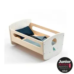 Djeco αξεσουάρ για κούκλα ξύλινο κουνιστό Κρεβατάκι `Blue Night`