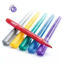 Djeco 6 μαρκαδόροι με χρυσόσκονη σε κλασσικές αποσχρώσεις