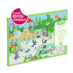 Djeco δημιουργώ εικόνες με αυτοκόλλητα επαναχρησιμοποιούμενα `Μουσ