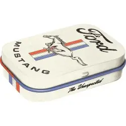 Nostalgic Μεταλλικό κουτάκι με μέντες Ford Mustang - Horse & Stripes Logo 15gr