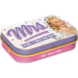 Nostalgic Μεταλλικό κουτάκι με μέντες Say it 50s - Mrs. I Told You So 15gr