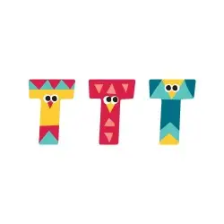 Svoora Ξύλινο Ελληνικό Γράμμα Τ (Διαθέσιμο σε 3 σχέδια)