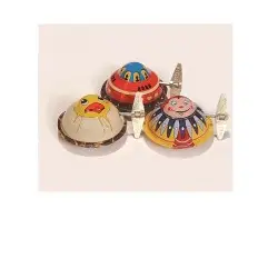 Ρετρό Σετ 3 τεμάχια τσίγκινος κουρδιστός εξωγήινος