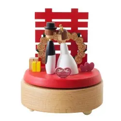 Μουσικό ξύλινο κουτί `Ζευγάρι -Ευτυχισμένος Γάμος`- Wedding March