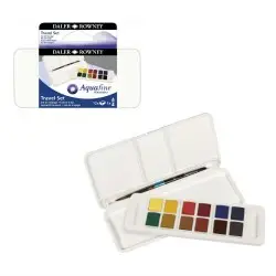 DALER ROWNEY Aquafine Χρώματα Ακουαρέλας σε Σετ Travel 12 χρώματα