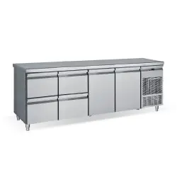 Ψυγείο Πάγκος Συντήρηση Με 2 Συρταριέρες και 2 Πόρτες GN
