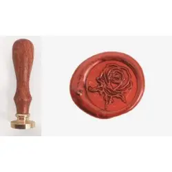 Ορειχάλκινη Σφραγίδα Φ 2,5cm "Ρόδο" με Χερούλι