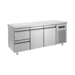 Ψυγείο Πάγκος Συντήρηση Με 1 Διπλή Συρταριέρα και 2 Πόρτες GN