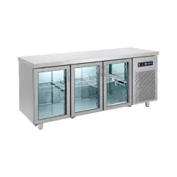 Ψυγείο πάγκος συντήρηση με 3 πόρτες τζαμιού GN