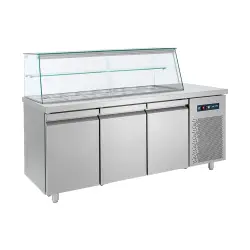 Ψυγείο σαλατών με βιτρίνα για 12 λεκανάκια GN1/4
