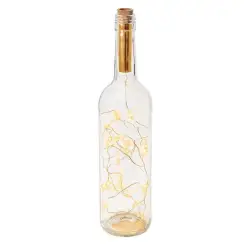 Φώτα LED σε μπουκάλια, οθόνη με ζεστό φως