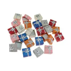 Κουτάκι δώρου χάρτινο με φιόγκο, με σφουγγαράκι, 5Χ8Χ2.5CM , 6 ΧΡΩΜΑΤΑ