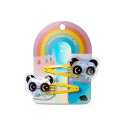 Κλιπ μαλλιών panda 2τμχ