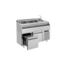 Barstation 139 με ψυγείο με 2 συρτάρια