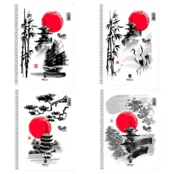 SALKO ΤΕΤΡΑΔΙΟ ΣΠΙΡΑΛ 17X25 4Θ KYOTO