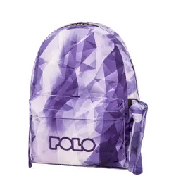 POLO ΣΑΚΙΔΙΟ ORIGINAL SCARF SHAPES ΜΩΒ-ΑΣΠΡΟ