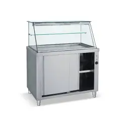 Θερμαινόμενη βιτρίνα επιδαπέδια μήκος 110