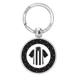 THINKOFME ΜΠΡΕΛΟΚ 3,6cm ΑΣΠΡΟΜΑΥΡΗ ΦΑΝΕΛΑ