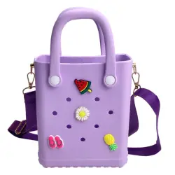 CACTUS CROQBAG με διακοσμητικά pins 16x20 cm - ΜΩΒ