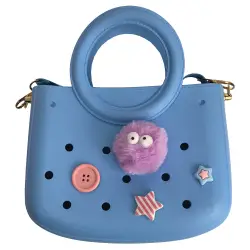 CACTUS CROQBAG με διακοσμητικά pins 22x26 cm - ΓΑΛΑΖΙΟ