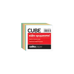 SALKO ΚΥΒΟΣ ΑΚΟΛΛΗΤΟΣ 700 ΦΥΛΛΑ 90X90mm ΧΡΩΜΑΤΙΣΤΟΣ