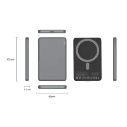Powerbank MagSafe Ultra Slim 5.000 mAh Γκρι