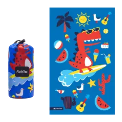 ALPINTEC ΠΕΤΣΕΤΑ ΠΑΙΔΙΚΗ MICROFIBER 70x120cm SURF DINO ΜΠΛΕ