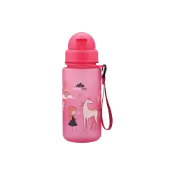 ALPINTEC ΠΑΓΟΥΡΙ ΠΑΙΔΙΚΟ ΜΕ ΚΑΛΑΜΑΚΙ ΠΛΑΣΤΙΚΟ BPA-FREE 400ml PRINCESS ΡΟΖ