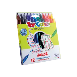 TOY COLOR ΜΑΡΚΑΔΟΡΟΙ JUNIOR SUPERWASH BLISTER 12 ΧΡΩΜΑΤΑ Φ2.8mm PRIMARY ΑΣΣΟΡΤΙ