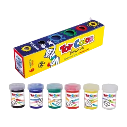 TOY COLOR ΔΑΚΤΥΛΟΜΠΟΓΙA SUPERWASHABLE 2+ ΧΑΡΤΙΝΟ BLISTER 6 ΧΡΩΜΑΤΑ 25ml KIDS ΑΣΣΟΡΤΙ
