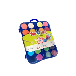 TOY COLOR ΝΕΡΟΧΡΩΜΑΤΑ ΜΕ ΠΙΝΕΛΟ ΠΛΑΣΤΙΚΟ BLISTER 24 ΧΡΩΜΑΤΑ Φ30mm PRIMARY ΑΣΣΟΡ? (Το προιόν πωλείται σε μεμονωμένα τεμάχια του ε