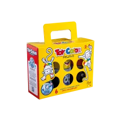 TOY COLOR ΔΑΚΤΥΛΟΜΠΟΓΙA SUPERWASHABLE 2+ ΧΑΡΤΙΝΟ ΒΑΛΙΤΣΑΚΙ 6 ΧΡΩΜΑΤΑ 80ml KIDS ΑΣΣ